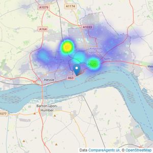 Lime Property - Hull listings heatmap