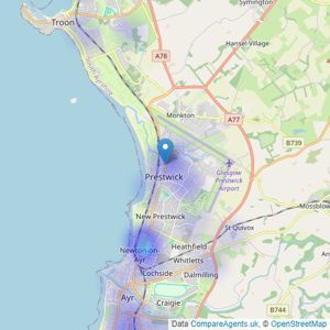 Limegreen Estate Agents - Prestwick listings heatmap