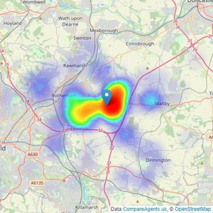 Lincoln Ralph - Rotherham listings heatmap