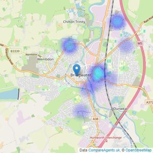 Linda Saunders Estate Agents - Bridgwater listings heatmap