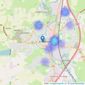 Linda Saunders Estate Agents - Bridgwater listings heatmap