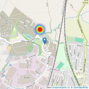 Linden Homes Cotswolds listings heatmap