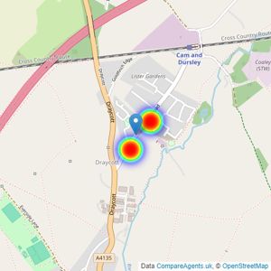 Linden Homes Cotswolds listings heatmap