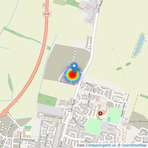 Linden Homes East Midlands listings heatmap