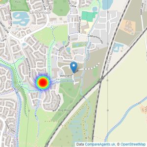 Linden Homes Merseyside & Cheshire West listings heatmap