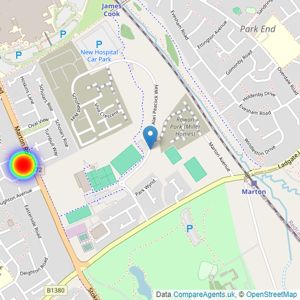 Linden Homes North East listings heatmap