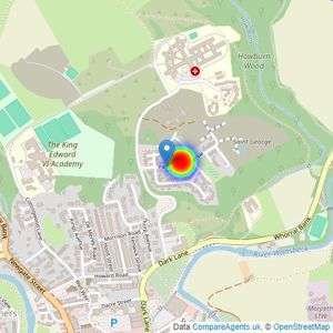 Linden Homes North East listings heatmap