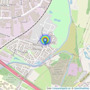 Linden Homes South East Midlands listings heatmap