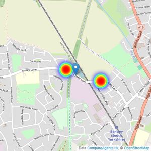 Linden Homes Yorkshire listings heatmap