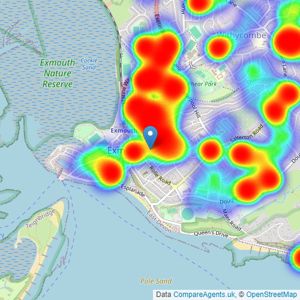 Links Estate Agents - Exmouth listings heatmap