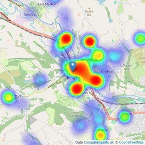 Linley & Simpson - Bingley listings heatmap