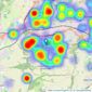 Linley & Simpson - Pudsey listings heatmap