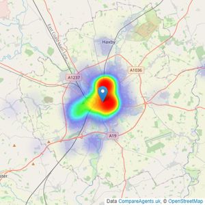 Linley and Simpson - York listings heatmap