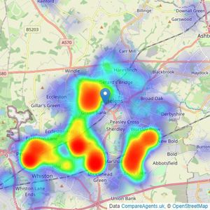 Little Estate Agents - St Helens listings heatmap