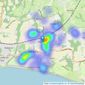 Littlewoods - New Milton listings heatmap