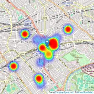 Liv International - London listings heatmap