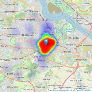 Livermores The Estate Agents - Crayford listings heatmap