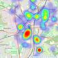 Livin Estate Agents - Croydon listings heatmap