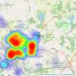 Liz Milsom Properties - Swadlincote listings heatmap