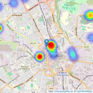 Locate Homes - Bradford listings heatmap