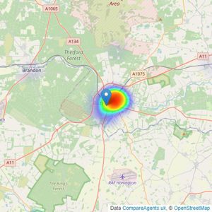 Location Location East - Thetford listings heatmap