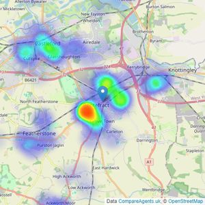 Logic Real Estate - Pontefract listings heatmap