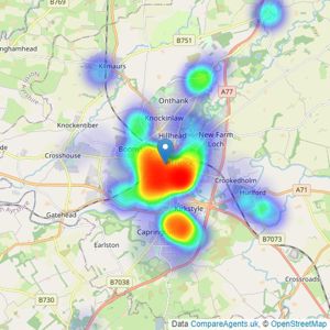 Lomond Property - Kilmarnock listings heatmap