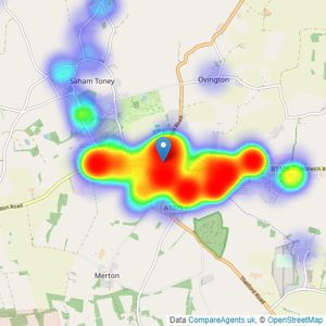 Longsons - Watton listings heatmap