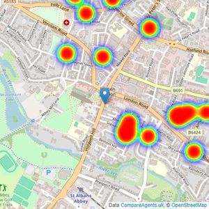 Louise Saunders - St Albans listings heatmap