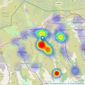 Louvain Properties - Tredegar listings heatmap