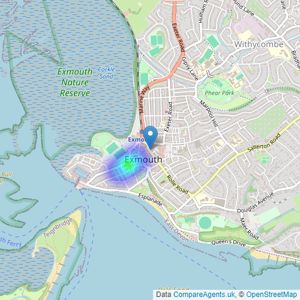 Love Property - Exmouth listings heatmap