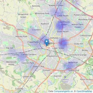 Loveitts - Coventry - Auction listings heatmap