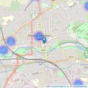 Loveitts - Leamington Spa listings heatmap