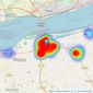 Lovelle Estate Agency - Barton Upon Humber listings heatmap