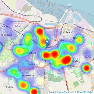 Lovelle - Grimsby listings heatmap