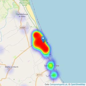 Lovelle - Mablethorpe listings heatmap