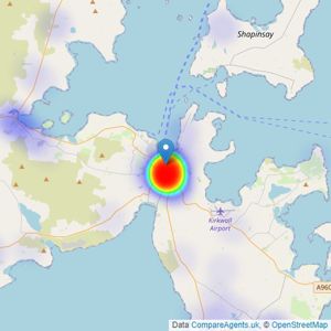 Lows Solicitors - Orkney listings heatmap