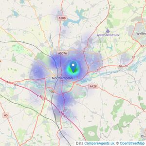 Lucy Alan Estate Agents - Northampton listings heatmap