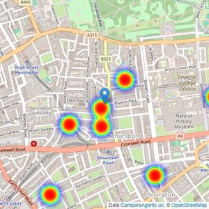 Lurot Brand - South Kensington listings heatmap