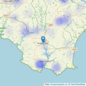 Luscombe Maye Farms & Land - Kingsbridge listings heatmap