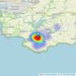 Luscombe Maye - Newton Ferrers listings heatmap