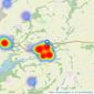 Luscombe Maye - Yealmpton listings heatmap