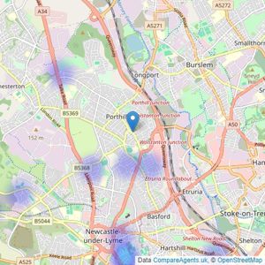 Luv2Sell.com - Wolstanton listings heatmap