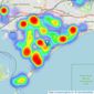 Luxury & Prestige - Canford Cliffs listings heatmap