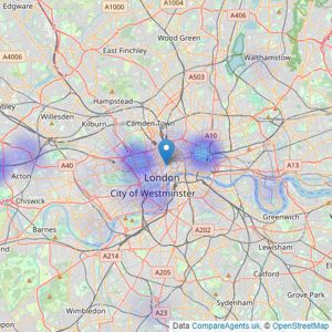 Luxury Living Homes International - London listings heatmap