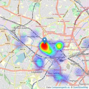 LV PROPERTY - Birmingham listings heatmap