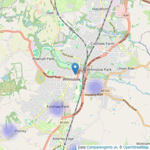 LY Property - Cheshire listings heatmap