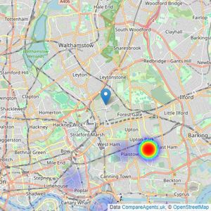 Lyss Homes - Leytonstone listings heatmap