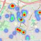 M Coleman Estate Agents - Downend listings heatmap