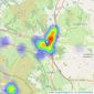 M2 Estate Agents - Abergavenny listings heatmap